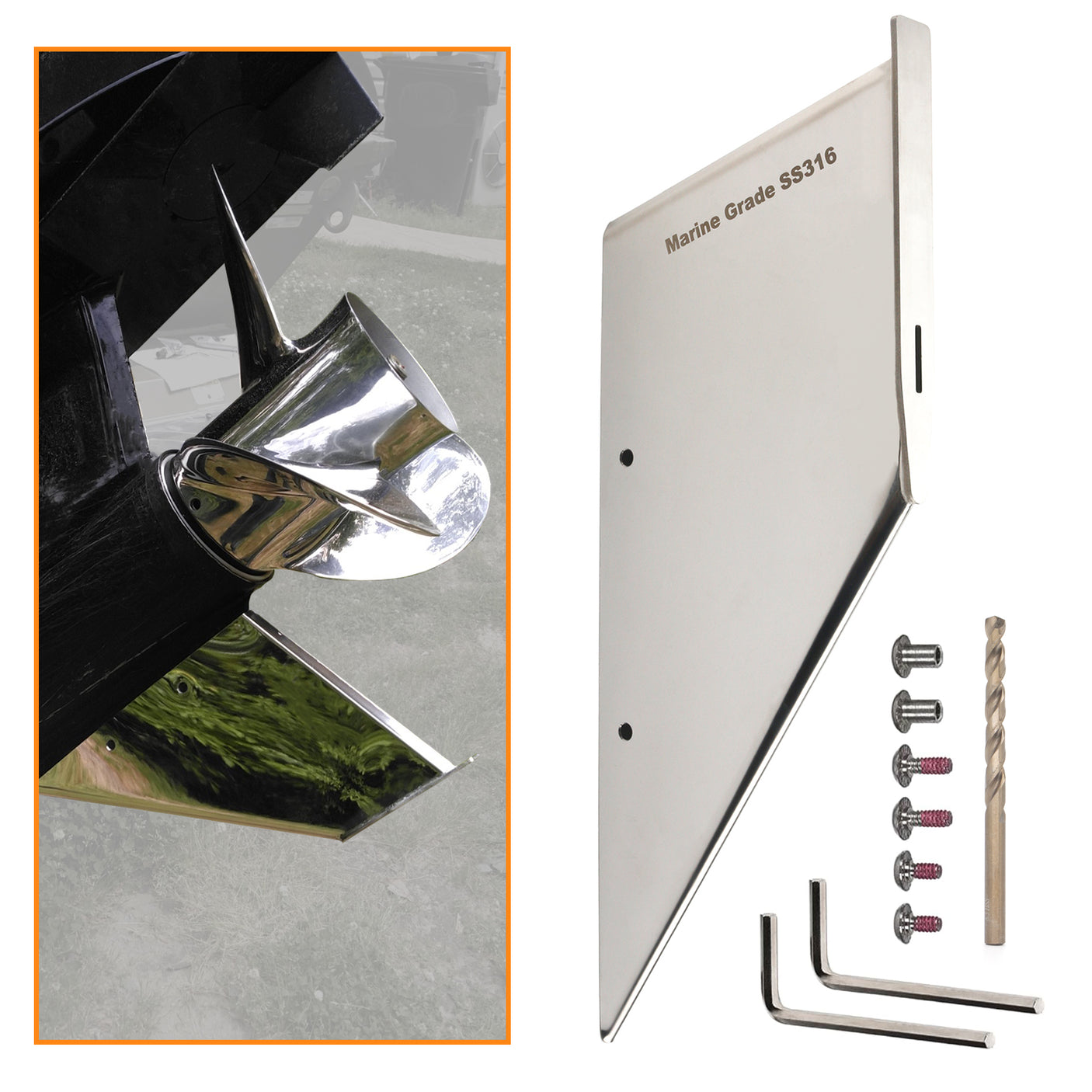 Skeg Guard Repair Kit for MerCruiser Bravo I & Bravo III Sterndrive 1990-Present Replaces Q61501A1 27051 35-SS615 | QuickMarine