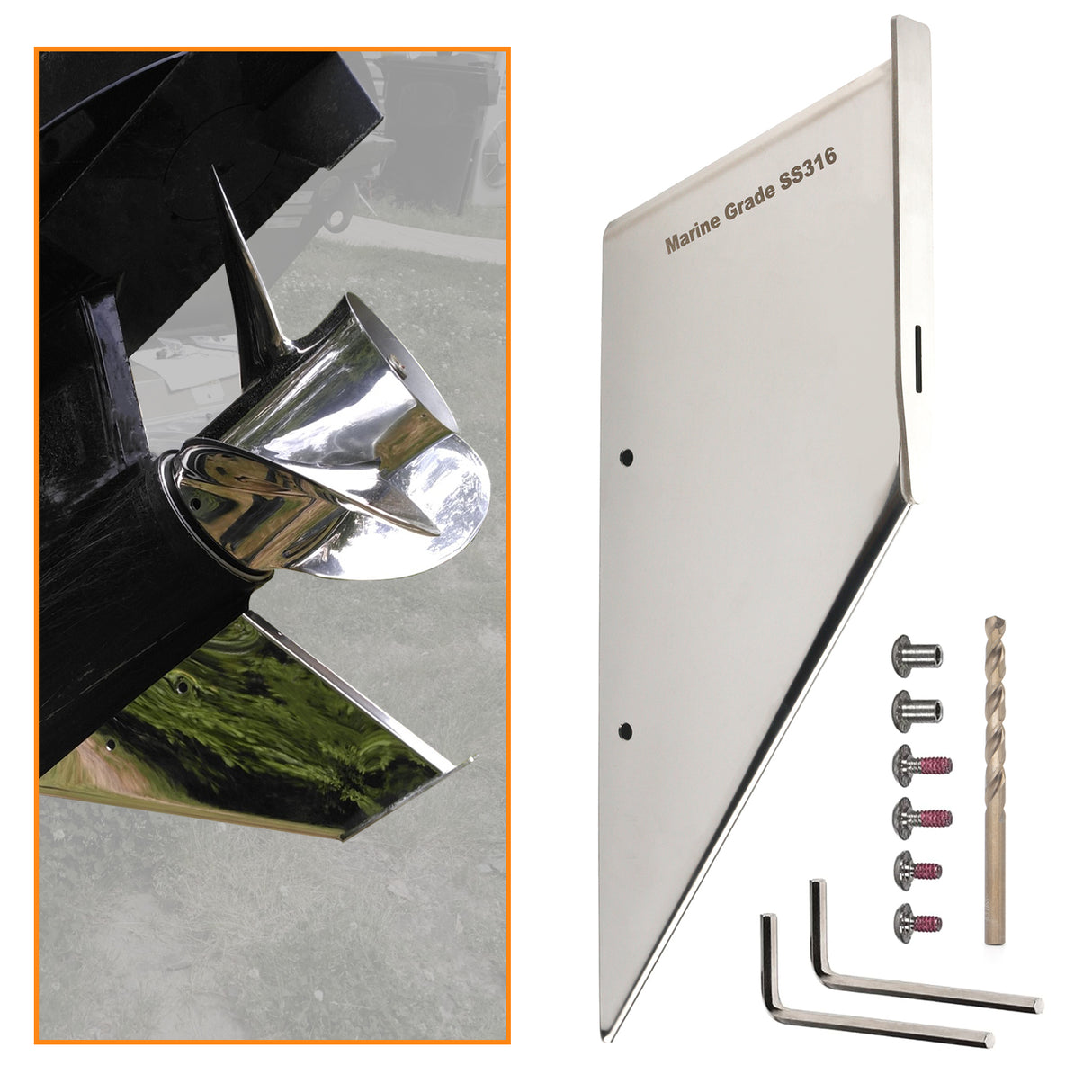 Skeg Guard Repair Kit for MerCruiser Bravo I & Bravo III Sterndrive 1990-Present Replaces Q61501A1 27051 35-SS615 | QuickMarine